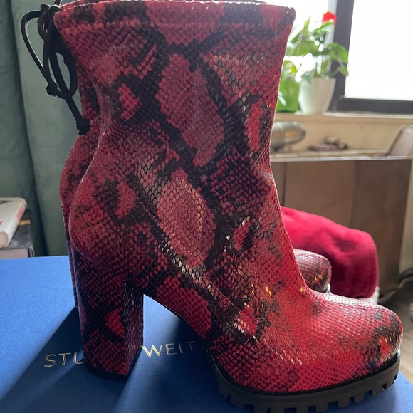 Stuart Weitzman, Ruby Red, Benita Luigi Booties - Picture 3 of 3